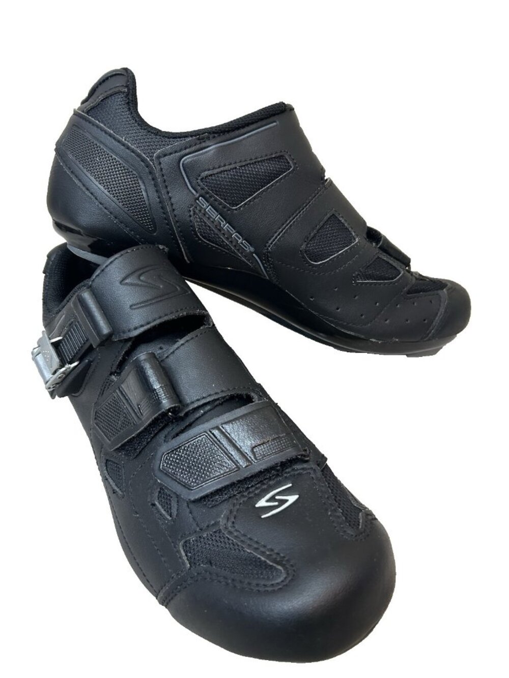 Serfas Women’s Cycling Shoes Sz 9.5 / 43 Pd Stiffness 8 Black Adjustable Bike